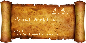 Lányi Vendelina névjegykártya